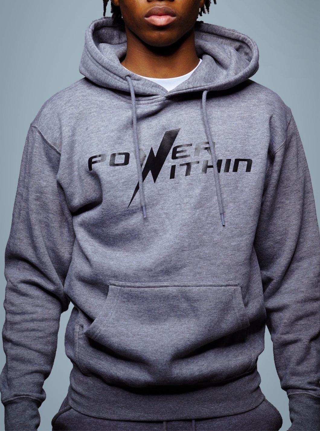 Men’s Power Within Grey Hoodie
