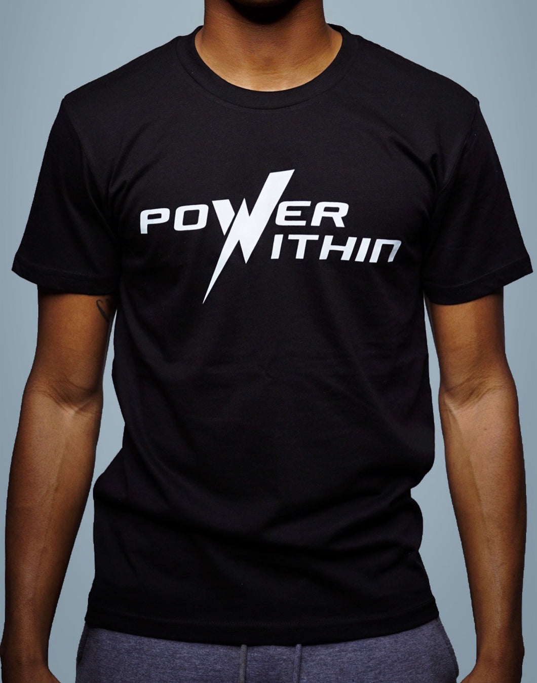 Men’s Classic Power Within T-Shirt (Black With White logo)
