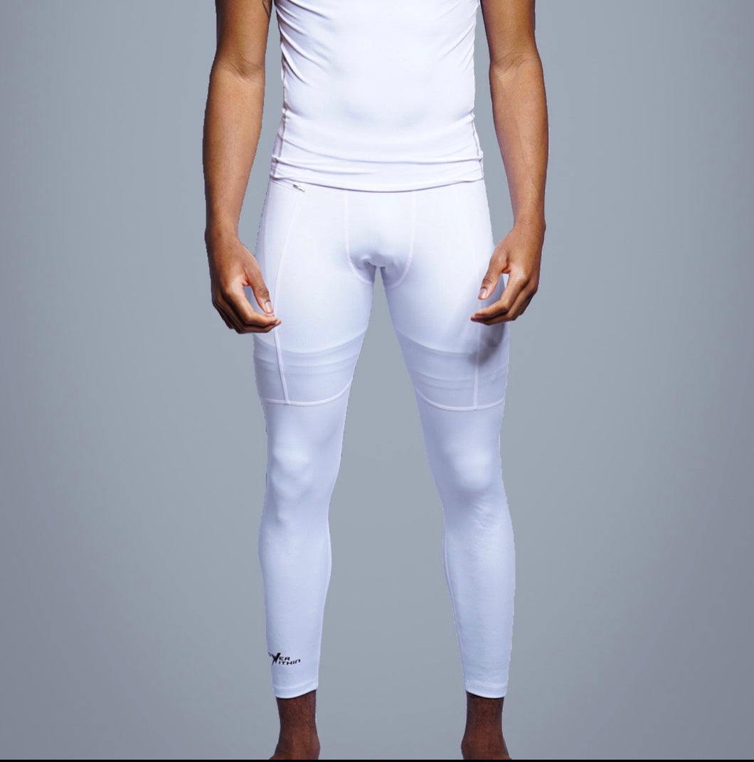 Men’s Power Within Compression Leggings (White)